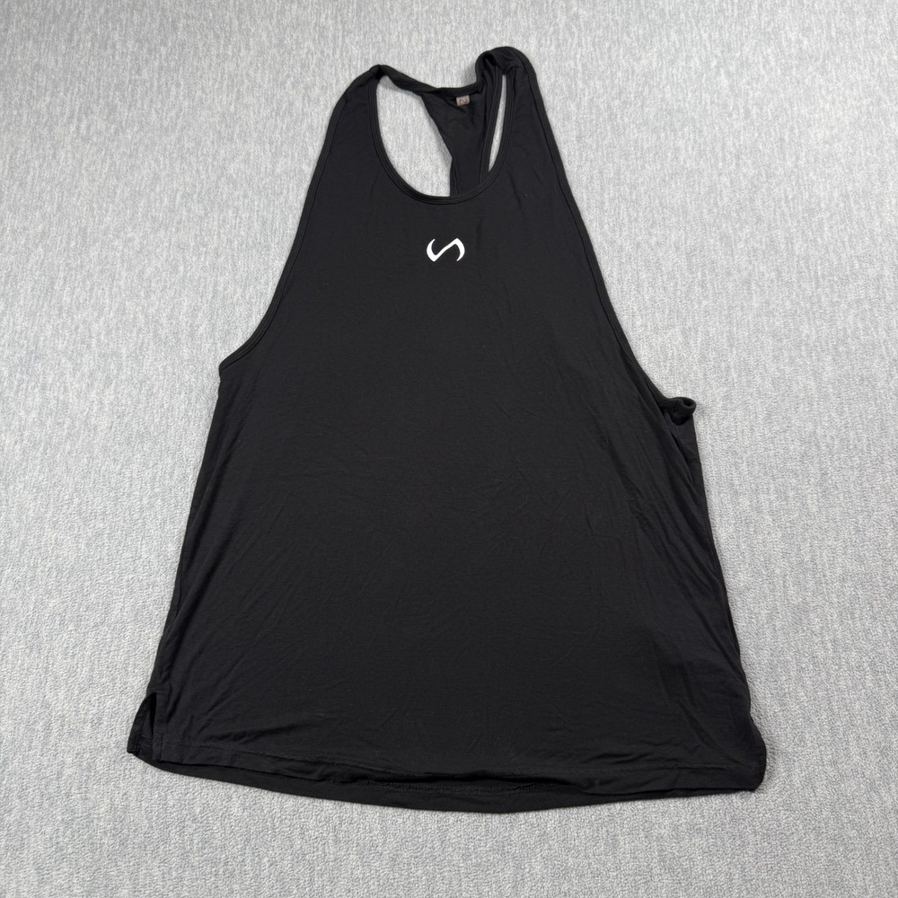 TLF Shirt Men Medium Black Performance Athletic Gym Running Racerback‎ Tank To